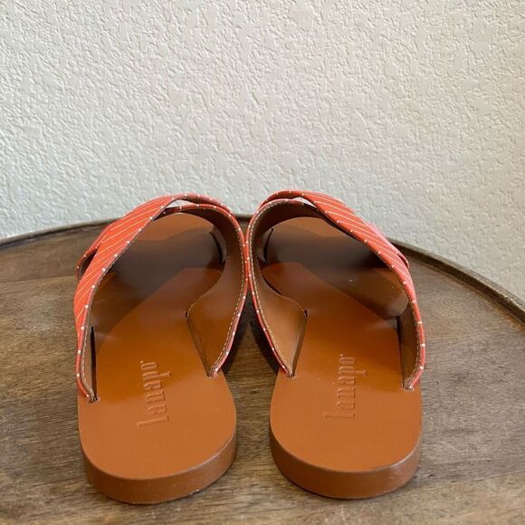 Lanapo Malta N6 Sandal Criss Cross Strap Canvas Leather Women’s 39 | US 8 - Picture 6 of 10